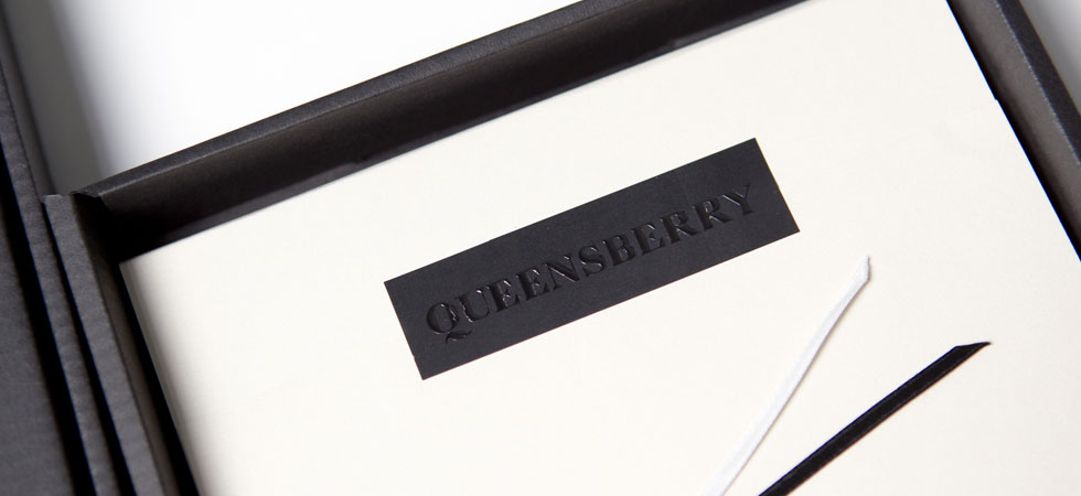 Queensberry Press Book close up of Standard Presentation Box